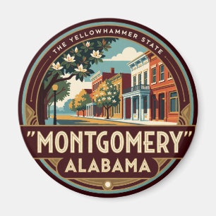 Montgomery Alabama Hauptstadt Retro-Reise-Erinneru Magnet