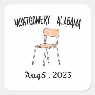 Montgomery Alabama kämpfen Flussboote, Klammern c Quadratischer Aufkleber