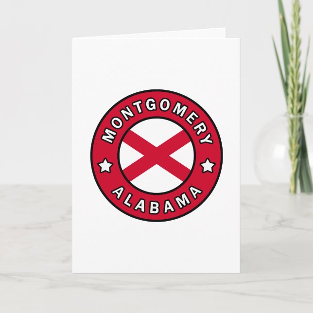 Montgomery Alabama Karte (Vorderseite)