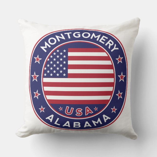 Montgomery, Alabama Kissen (Vorderseite)