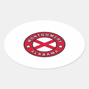 Montgomery Alabama Ovaler Aufkleber