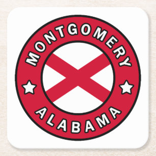 Montgomery Alabama Rechteckiger Pappuntersetzer