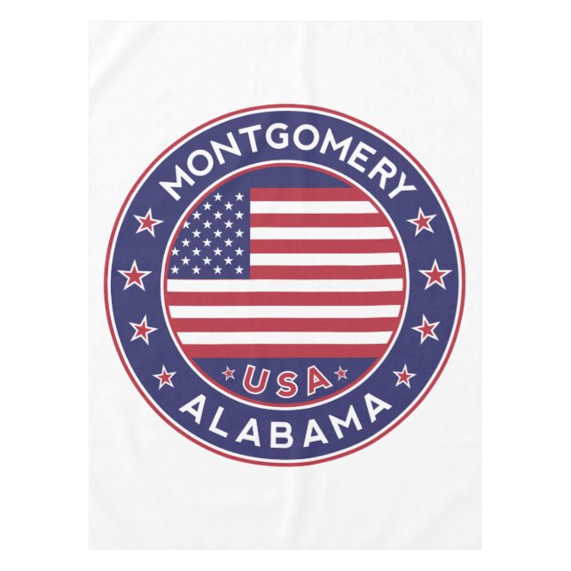 Montgomery, Alabama Tischdecke (Vorderseite)
