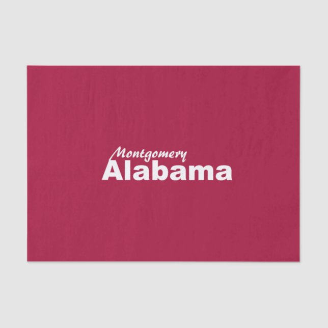 Montgomery, Alabama Tissue Paper Seidenpapier (Vorderseite)
