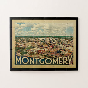Montgomery Alabama Vintage Reise Puzzle