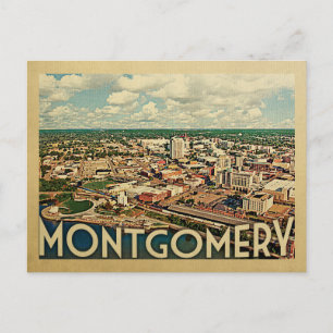 Montgomery Alabama Vintage Travel Postkarte