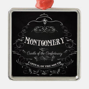 Montgomery Alabama - Wiege des Confederacy Silbernes Ornament