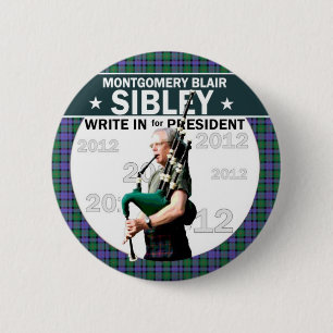Montgomery Blair Sibley für Präsidenten 2012 Button