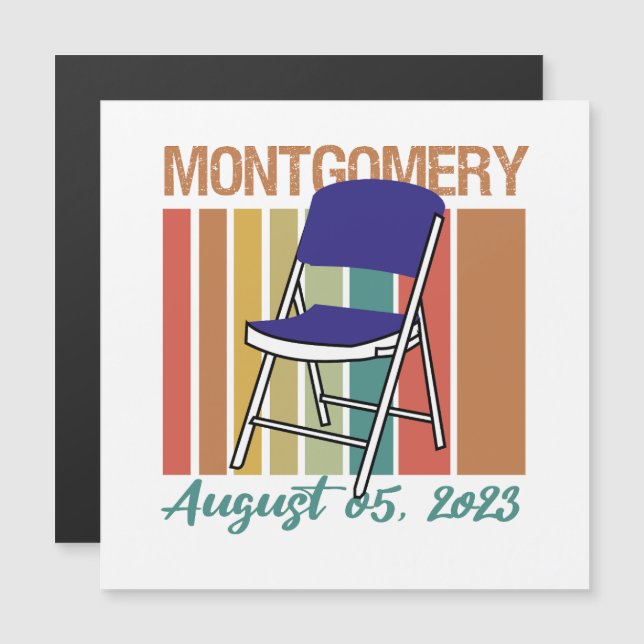 Montgomery Brawl Folding August 5 2023 Magneteinladung (Vorne/Hinten)