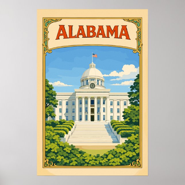 Montgomery Capitol Building | Alabama Poster (Vorne)
