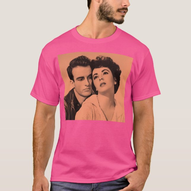 Montgomery Clift und Elisabeth Taylor in Orange T-Shirt (Vorderseite)