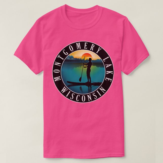 Montgomery Lake Wisconsin Paddleboarding T-Shirt (Design vorne)