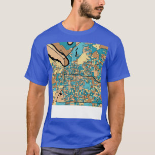 Montgomery Map Muster in Mitte Jahrhundert Pastel  T-Shirt