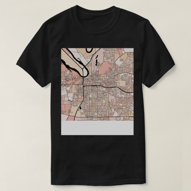 Montgomery Map Muster in Soft Pink Pastels TShirt (Design vorne)