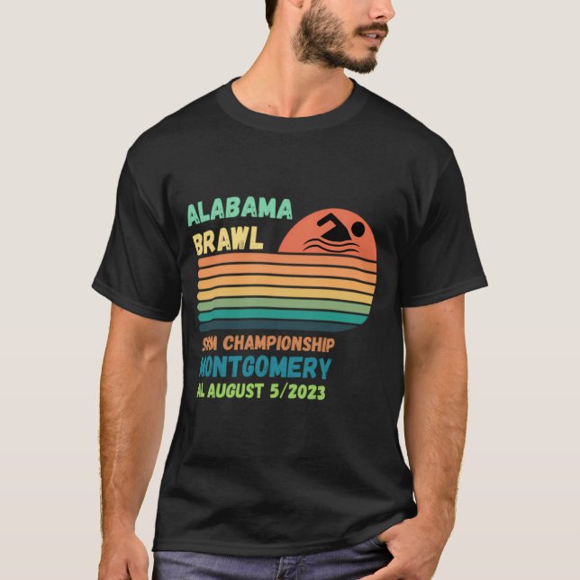 Montgomery Riverfront Boot Brawl Alabama Schwimmen T-Shirt (Vorderseite)