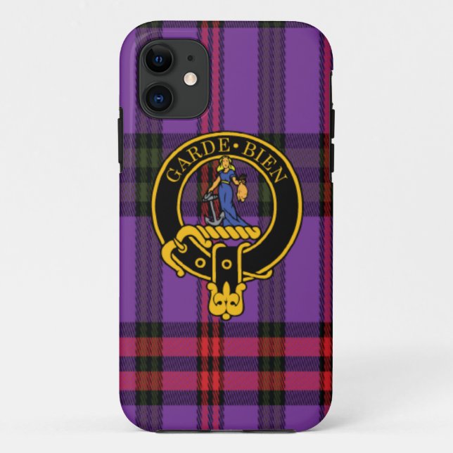 Montgomery schottisches Wappen und Tartan iPhone Case-Mate iPhone Hülle (Rückseite)
