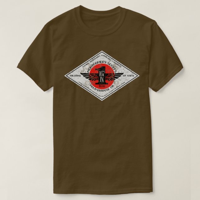 Montgomery Scotts 107in1 Brand Multipurpose Oil T-Shirt (Design vorne)