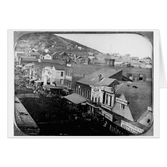Montgomery Street San Francisco Kalifornien 1850 (Vorderseite (Horizontal))