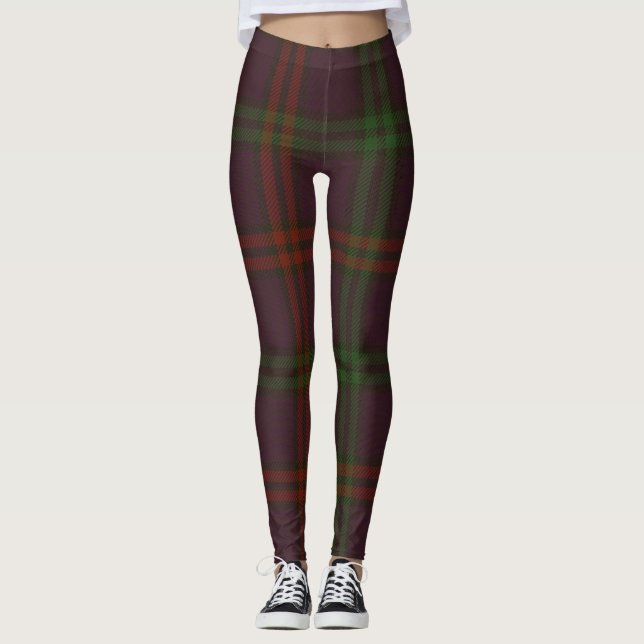 Montgomery Tartan Clan Kariert Leggings (Vorderseite)