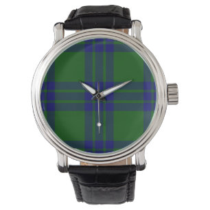 Montgomery tartan green blue kariert armbanduhr