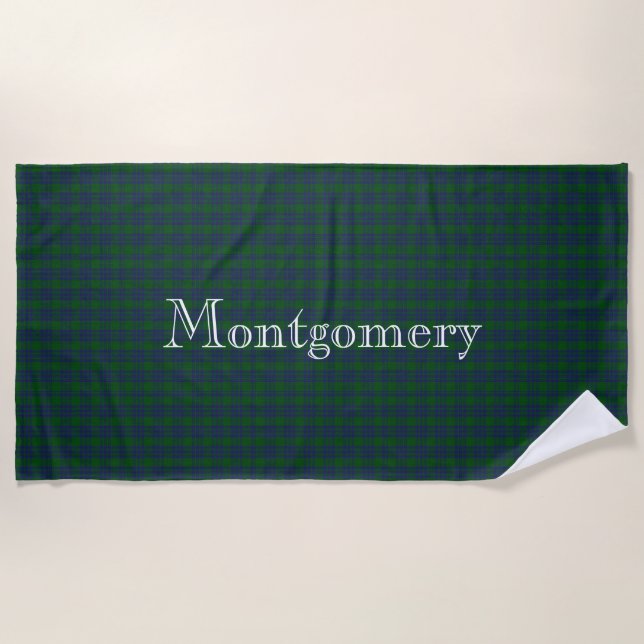 Montgomery Tartan Kariert Beach Handtuch (Vorderseite)