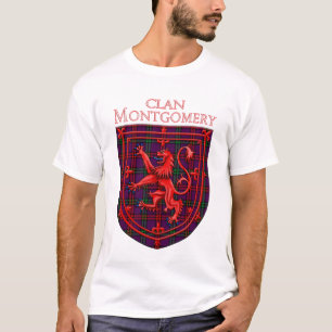 Montgomery Tartan Scottish Kariert Lion Rampant T-Shirt
