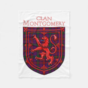 Montgomery Tartan Scottish Plaid Lion Rampant Fleecedecke