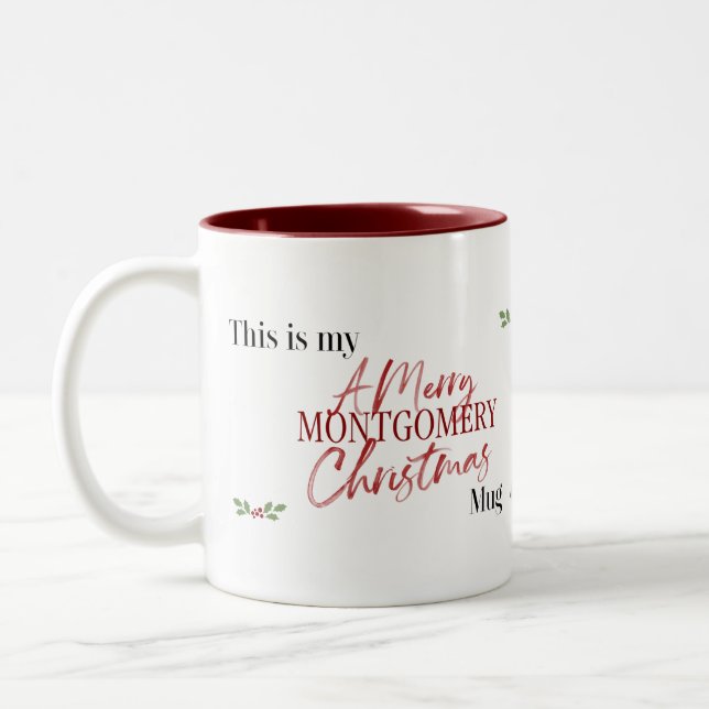 Montgomery Weihnachts-Tasse Zweifarbige Tasse (Links)