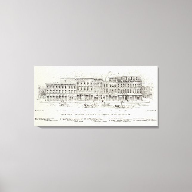 Montgomery West Side Kalifornien und Sacramento Leinwanddruck (Vorderseite)