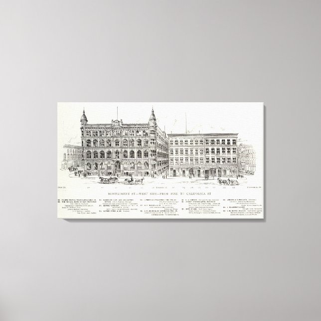 Montgomery West Side Pine und Kalifornien Leinwanddruck (Vorderseite)