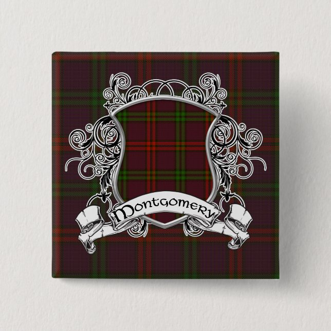 Montgomerytartan-Schild Button (Vorderseite)