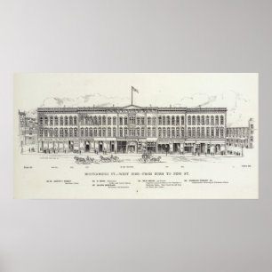 Montgomerywestseite Bush und Kiefer Poster