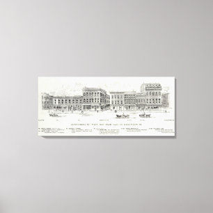 Montgomerywestseite Lehm und Washington Leinwanddruck