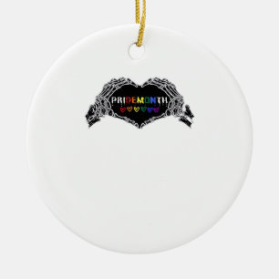Month Skeleton Heart Hands LGBTQIA Keramik Ornament