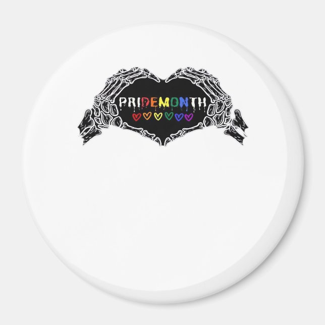 Month Skeleton Heart Hands LGBTQIA Magnet (Vorne)