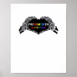 Month Skeleton Heart Hands LGBTQIA Poster
