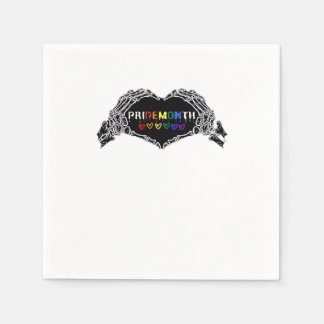 Month Skeleton Heart Hands LGBTQIA Serviette