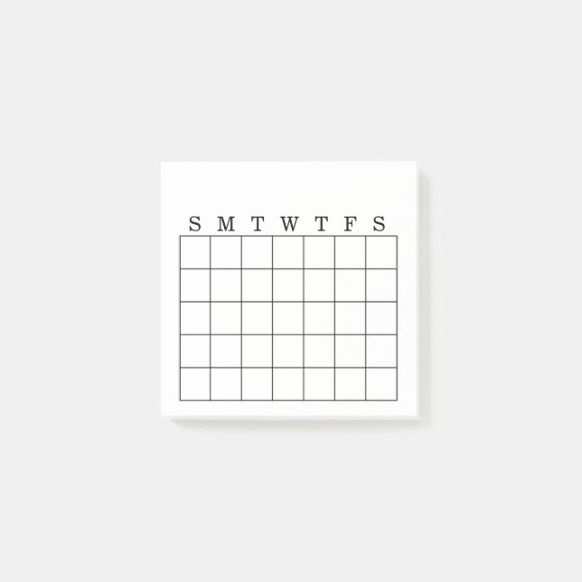 Monthly Calendar/Habit Tracker Post-It Note Post-it Klebezettel (Vorderseite)