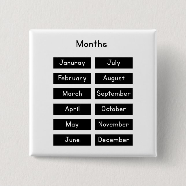 Months of the year button (Vorderseite)