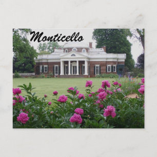 Monticello Fotografische Postkarte mit Blume