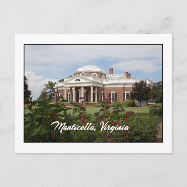 Monticello Postcard Postkarte (Vorderseite)