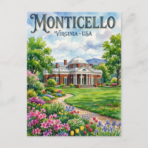 Monticello USA wird zu Postkarte