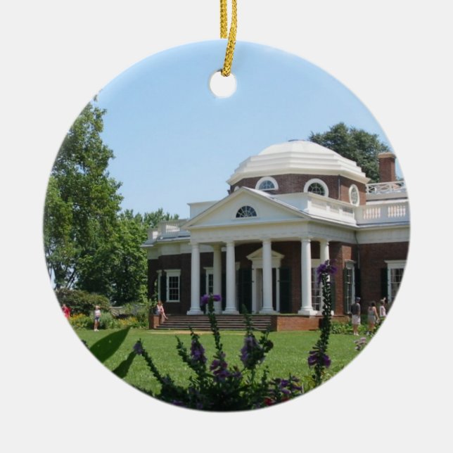 Monticello Weihnachtsverzierung Keramik Ornament (Vorne)