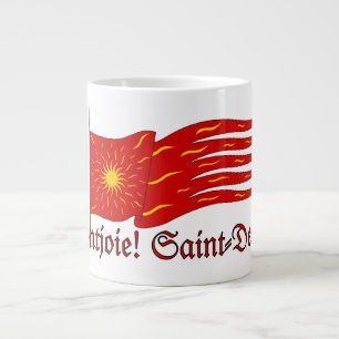 Montjoie! Saint-Denis! Rote Oriflamme mit Sonne Jumbo-Tasse
