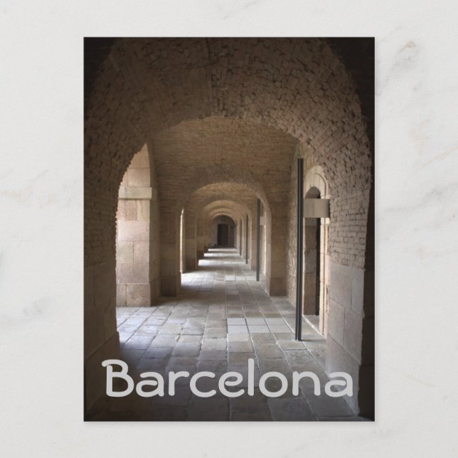 Montjuic Castle, Barcelona Postkarte (Vorderseite)