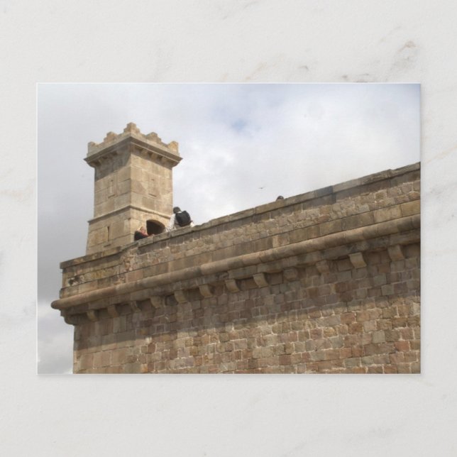 Montjuic Castle, Barcelona Postkarte (Vorderseite)