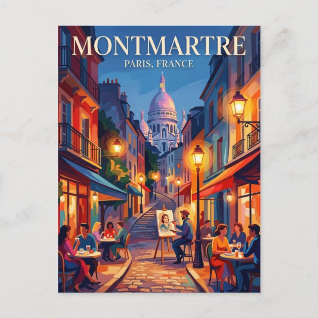Montmartre Frankreich Postkarte (Vorderseite)