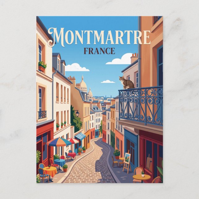 Montmartre Frankreich Postkarte (Vorderseite)