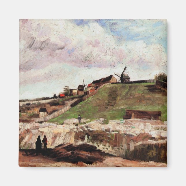 Montmartre mit Steinbruch von Vincent van Gogh Magnet (Vorne)