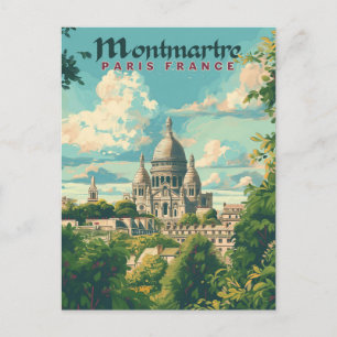 Montmartre - Paris, Frankreich Postkarte